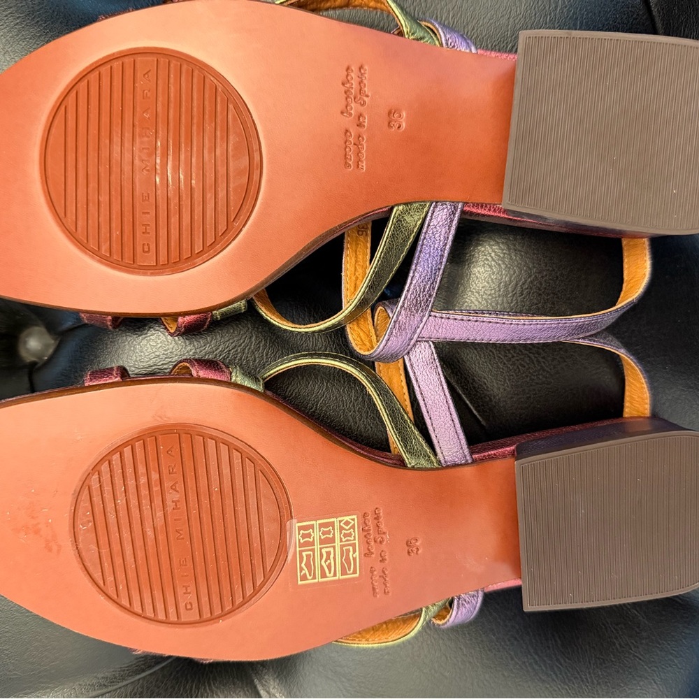 Chie Mihara Multicolor Strappy Sandals 36 NWOT - Picture 3 of 8